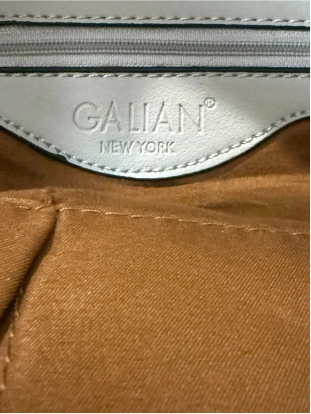 Galian New York Cream Ribbed Top Handle Satchel | Gold Hardware | Faux Leather H